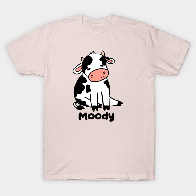 Moody cow T-Shirt by Yarafantasyart